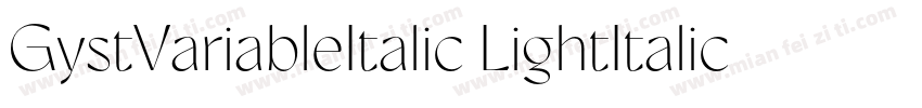 GystVariableItalic LightItalic字体转换